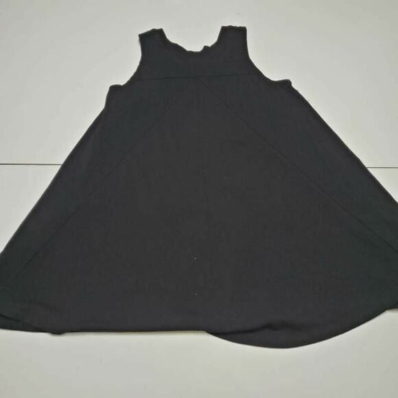 Lost Petal Linens Womens Blouse Black Sleeveless Scoop Neck Stretch Applique M - Picture 2 of 8
